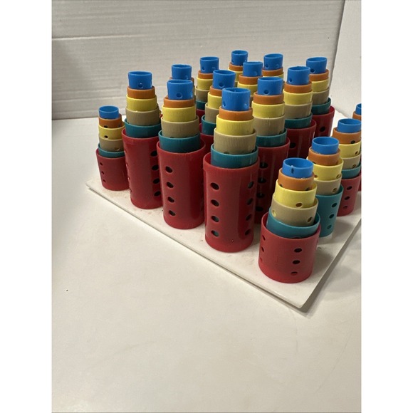 Barrel Nesting Curlers Set Multi Color & Sizes Hair Rollers Plastic 120 Pieces - Picture 3 of 7